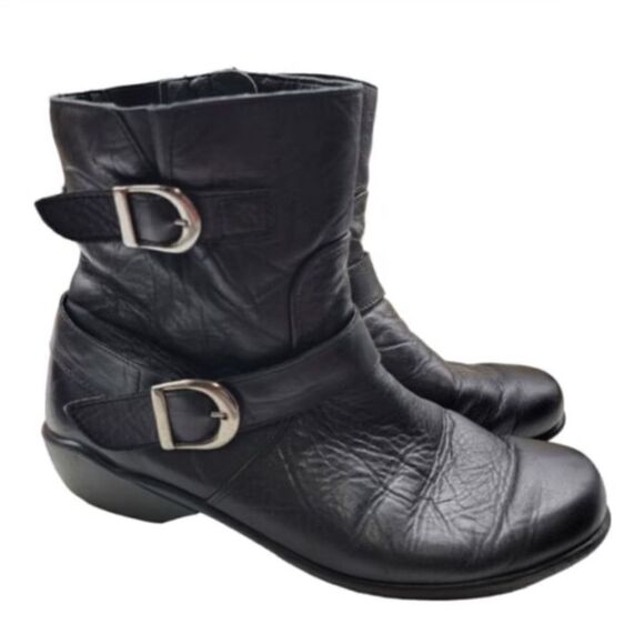 ROMIKA Black Ankle Boots with Buckle Detail size 36 or 5.5 - Picture 1 of 7